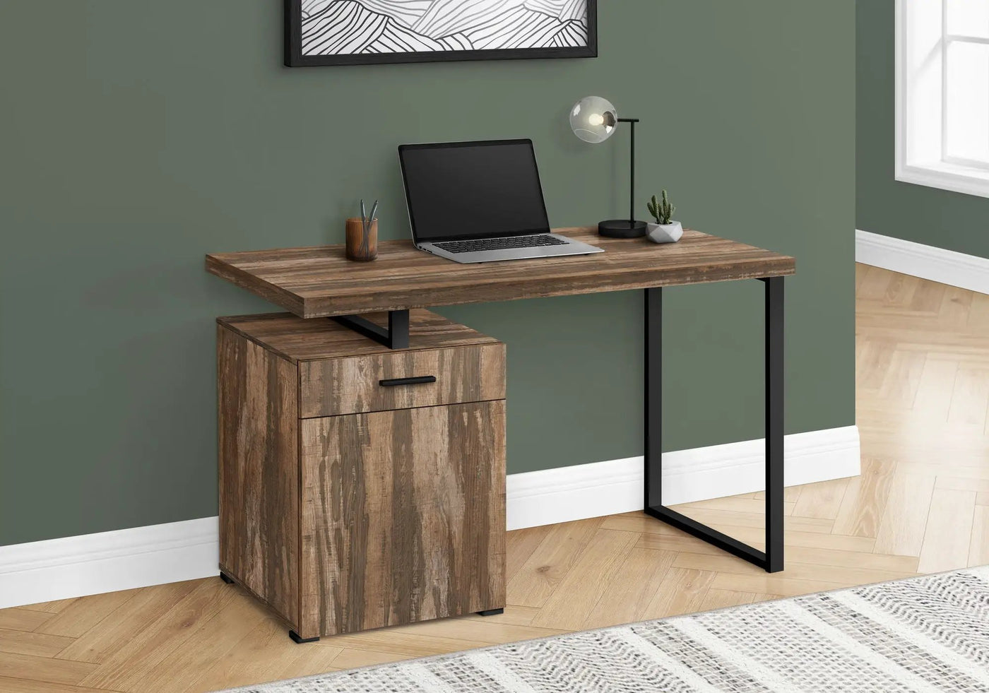 Computer Desk, Home Office, Laptop, Left, Right Set-Up, Storage Drawers, Work, Contemporary, Modern by Unique Piece Furniture