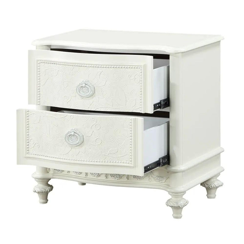 Dorothy - Nightstand With 2 Drawers - Ivory by Unique Piece Furniture