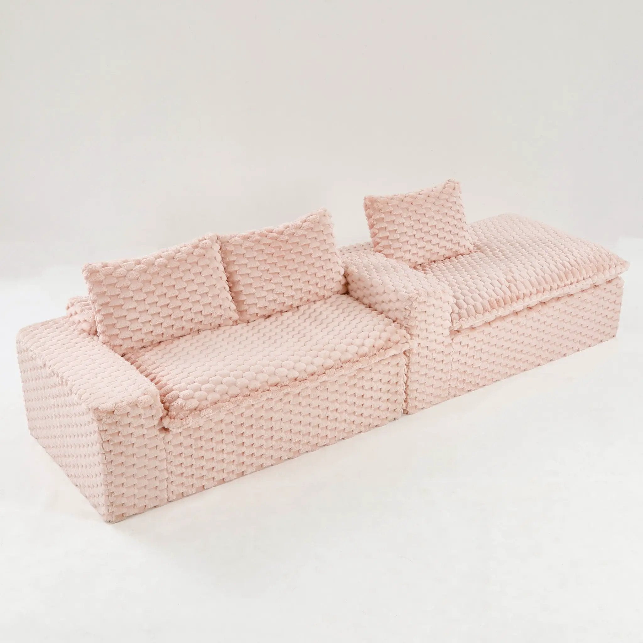 Modular Sofa, Convertible Twin Seat With Chaise Lounge by HouseOfZazla