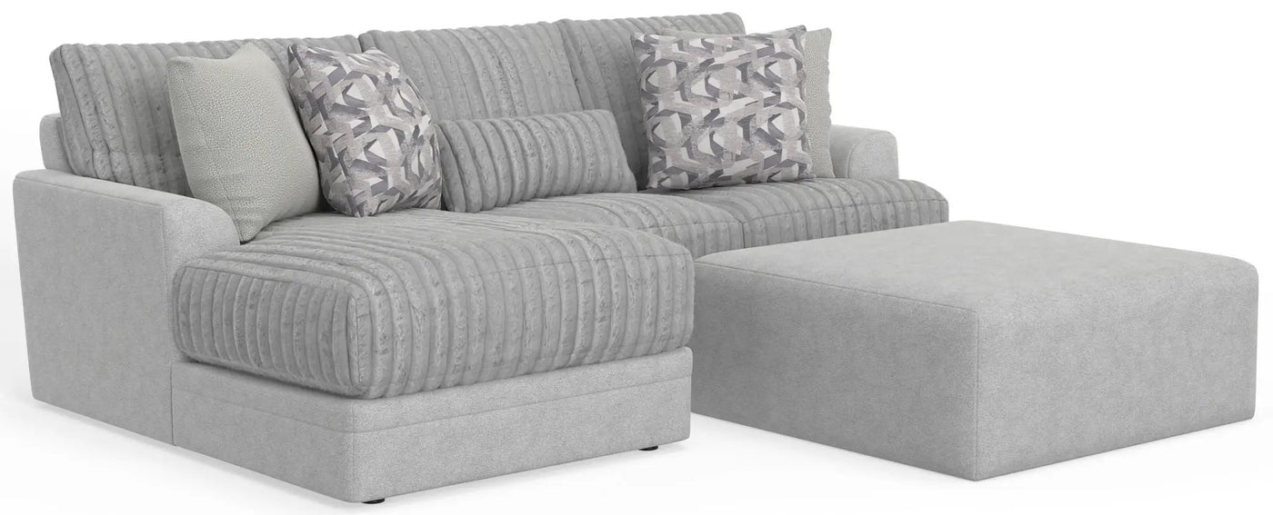Titan - Sectional With Comfort Coil Seating, Cocktail Ottoman And Accent Pillows Included by Unique Piece Furniture