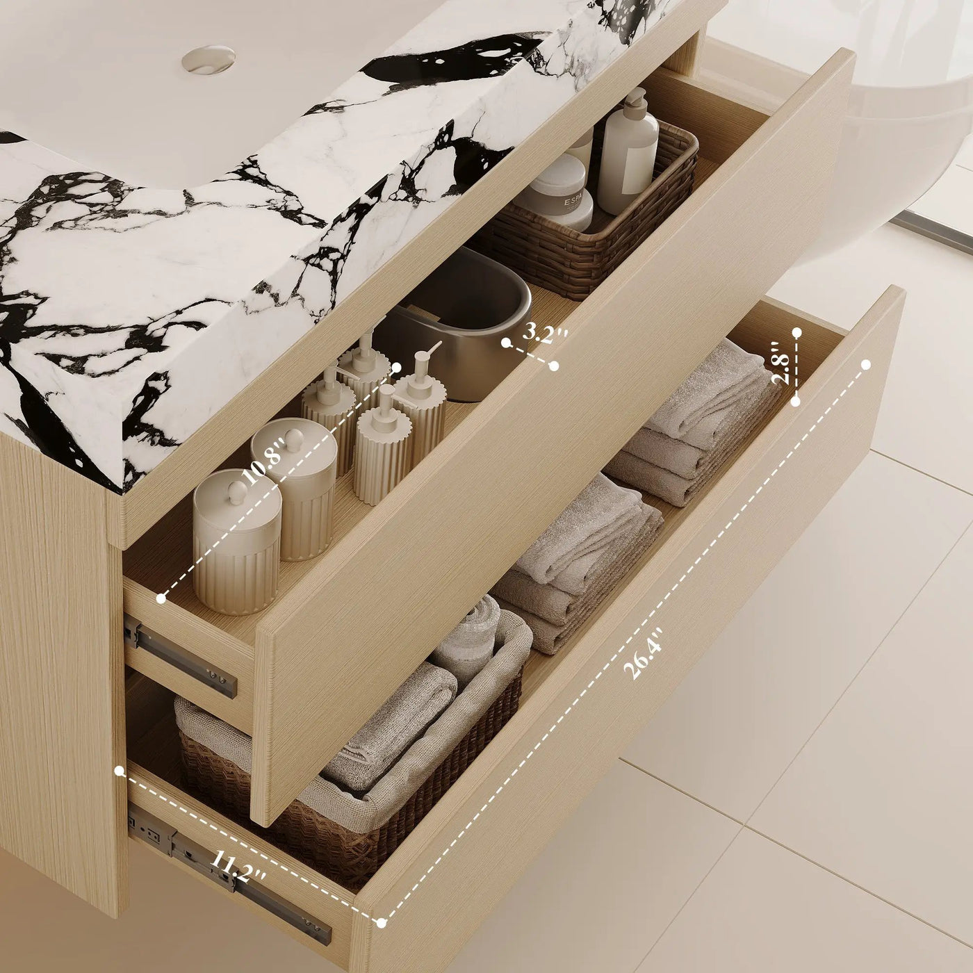 29.9" Modern Floating Bathroom Vanity by HouseOfZazla