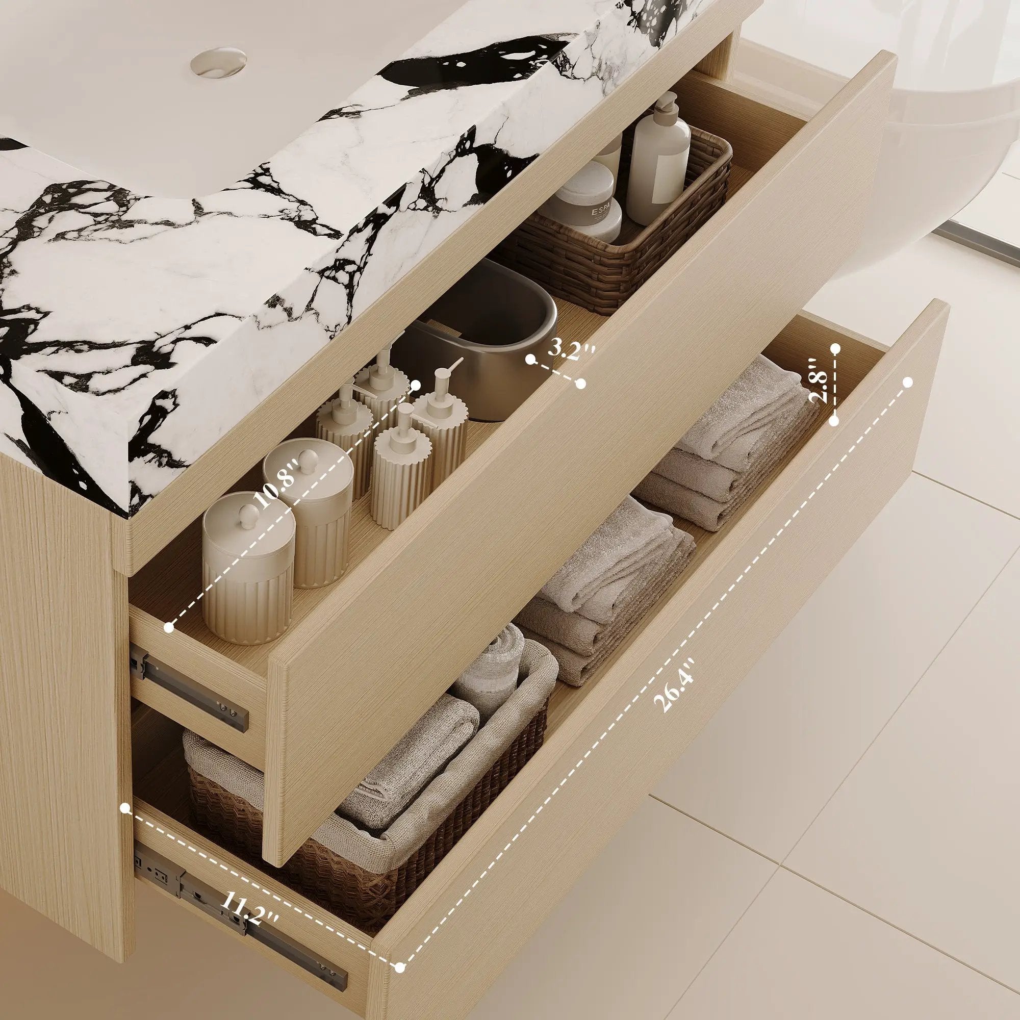 29.9" Modern Floating Bathroom Vanity by HouseOfZazla