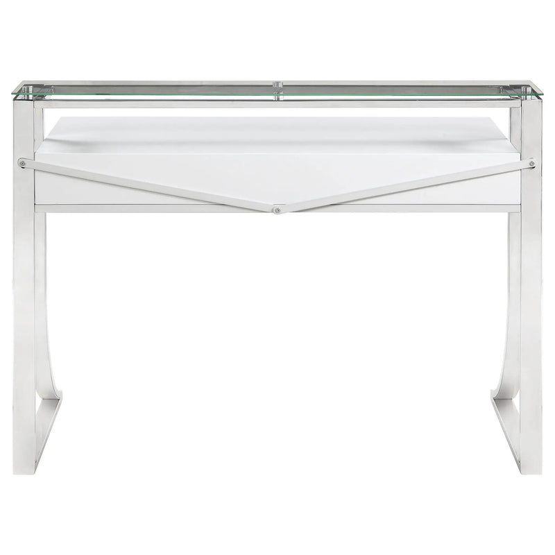 Gemma 48-inch 2-drawer Writing Desk White High Gloss by Unique Piece Furniture