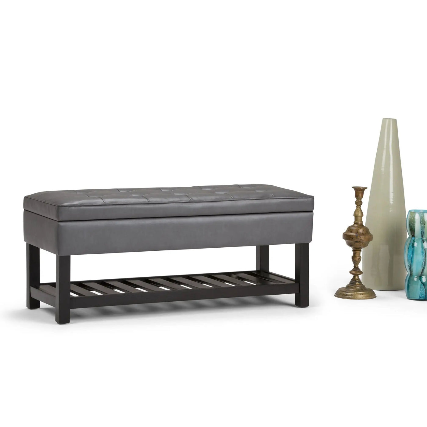 Cosmopolitan - Storage Ottoman Bench With Open Bottom by HouseOfZazla