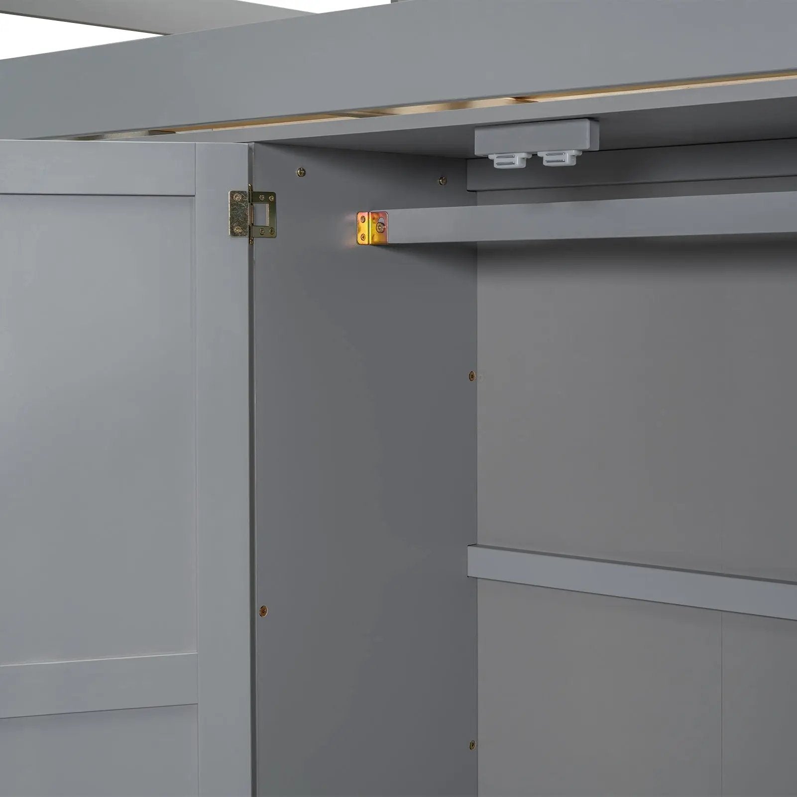 Loft Bed With Built In Wardrobe, Shelves And Drawers