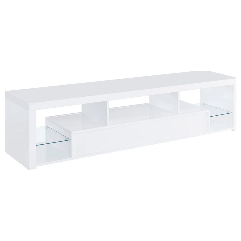 Jude 2-drawer Engineered Wood 71-inch TV Stand High Gloss White by Unique Piece Furniture