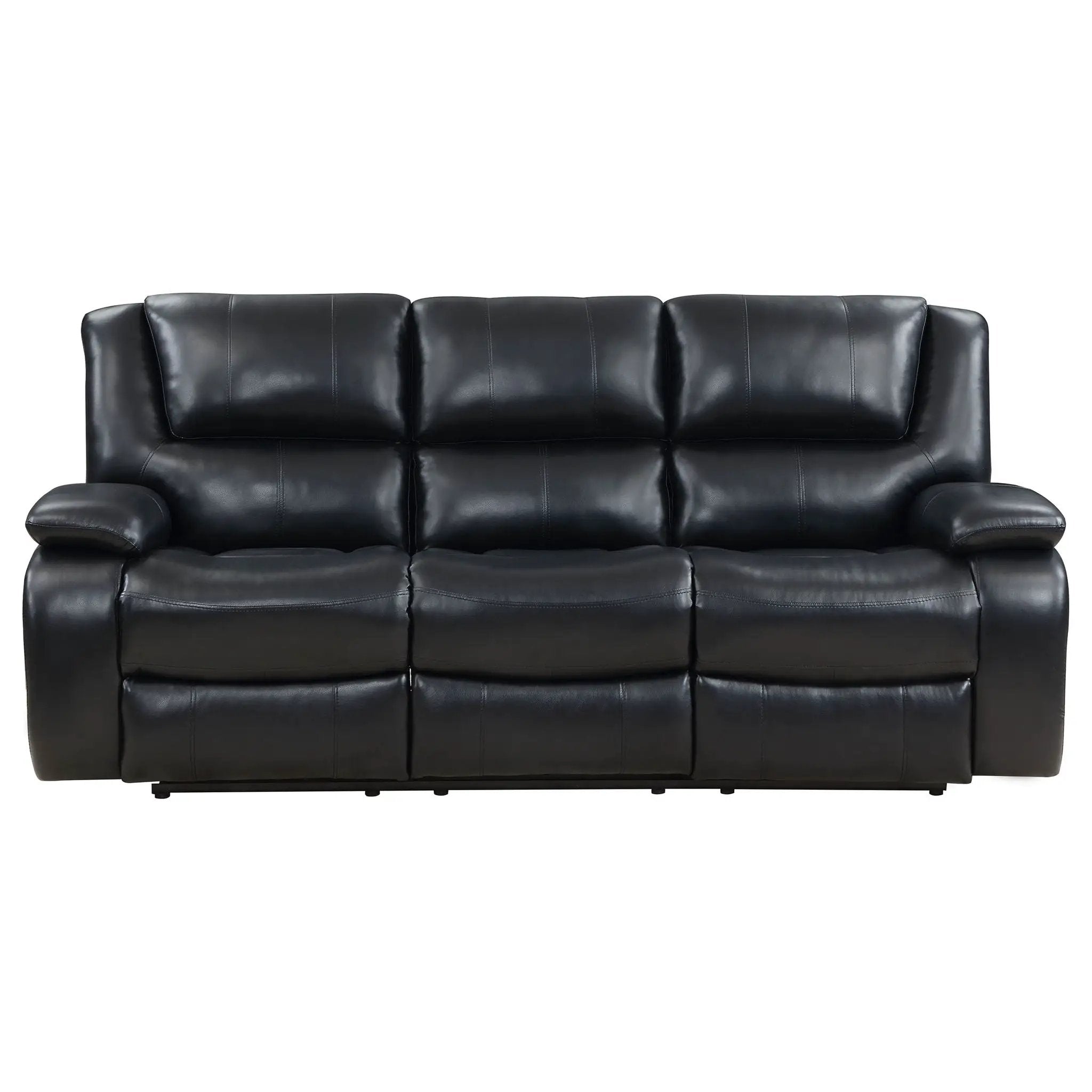 Camila Upholstered Motion Reclining Sofa Black by Unique Piece Furniture