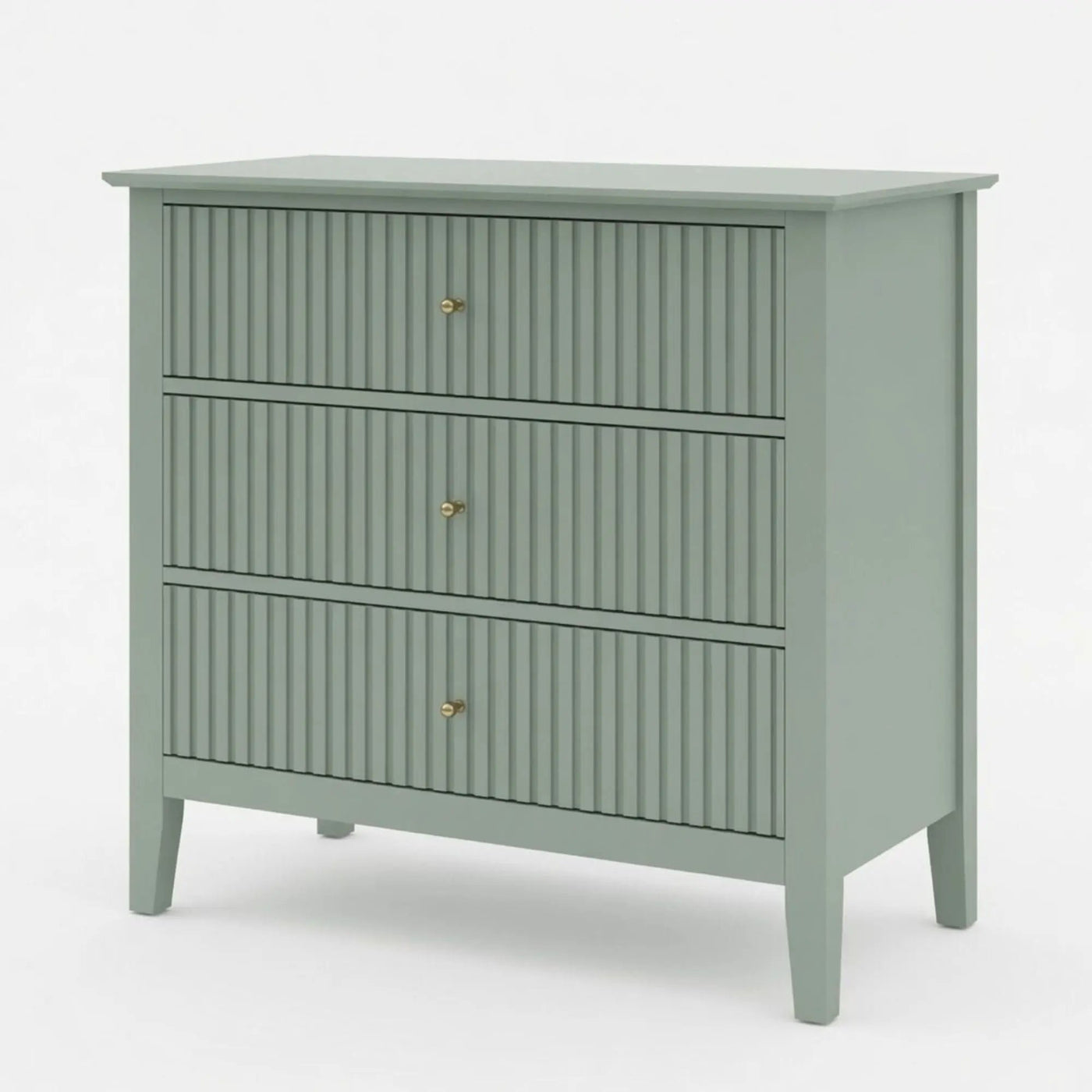Fluted 3 Drawer Nightstand With Soft Close Slides by HouseOfZazla