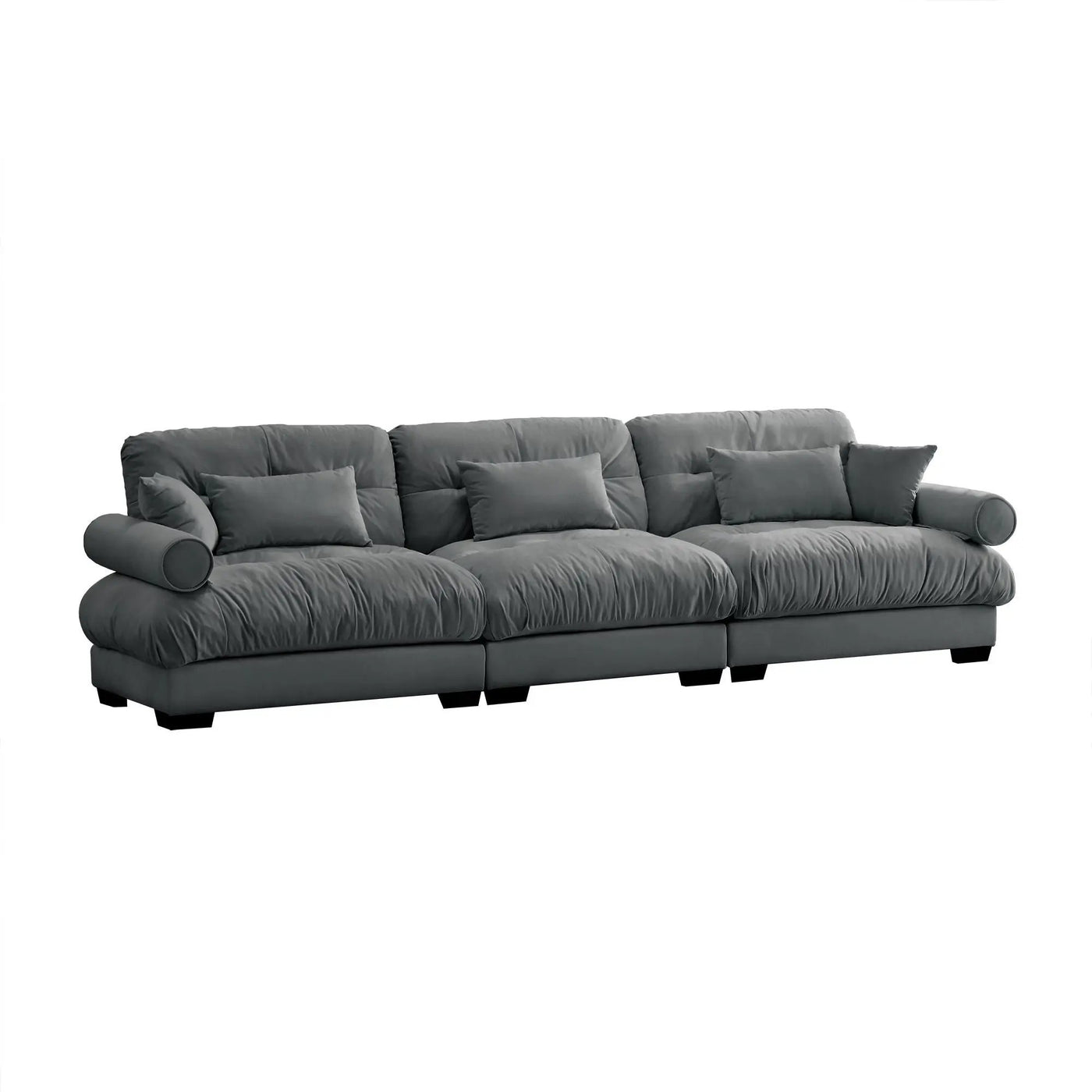 Modern Oversize Sofa With Cloud Like Comfort, Featuring Waist And Throw Pillows by Unique Piece Furniture