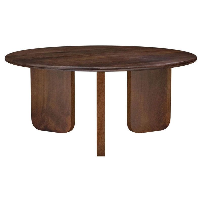 Dale Round Solid Mango Wood Coffee Table Brown by Unique Piece Furniture
