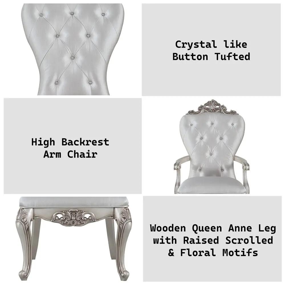 Gorsedd - Arm Chair (Set of 2) - Cream Fabric & Golden Ivory by Unique Piece Furniture