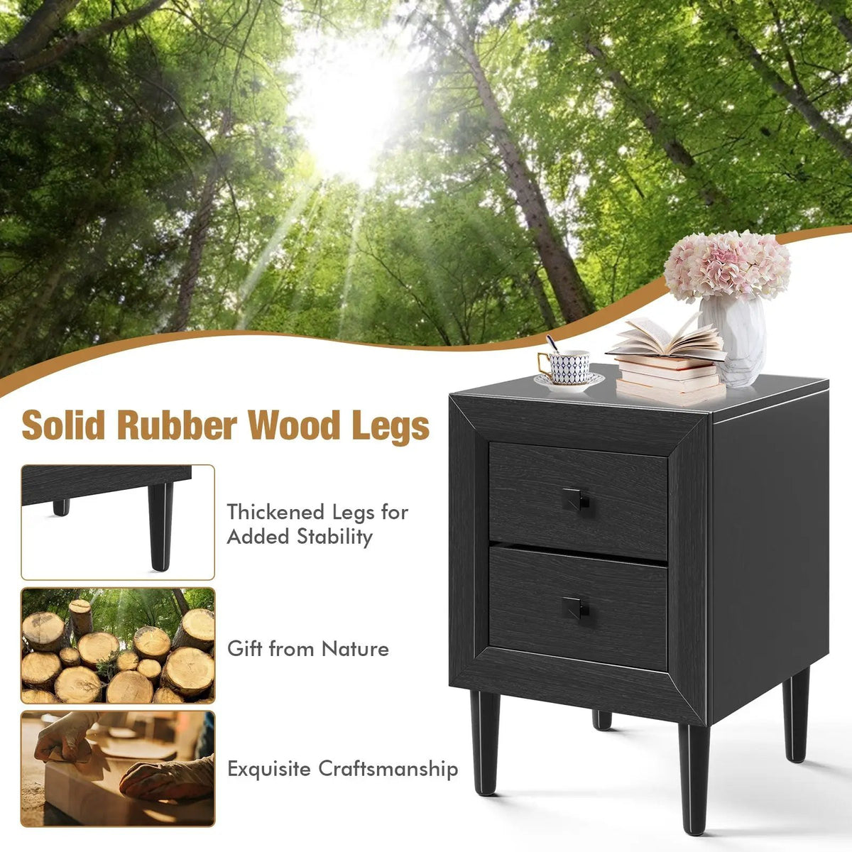 Multipurpose Retro Bedside Nightstand, photo 7 of 10