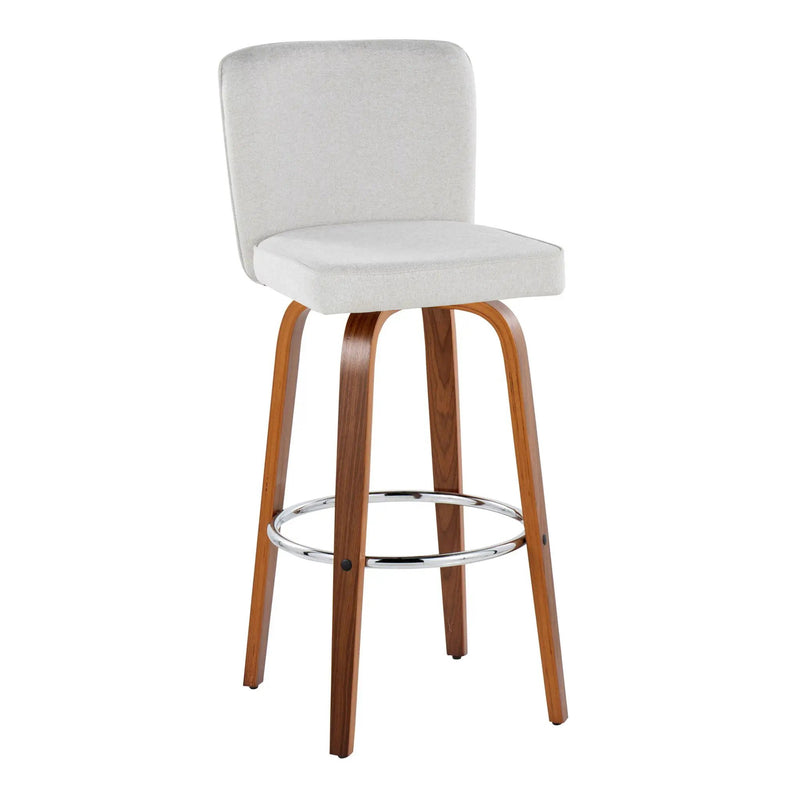 Henry - Contemporary Fixed Height Barstool With Swivel With Round Footrest (Set of 2) by Unique Piece Furniture