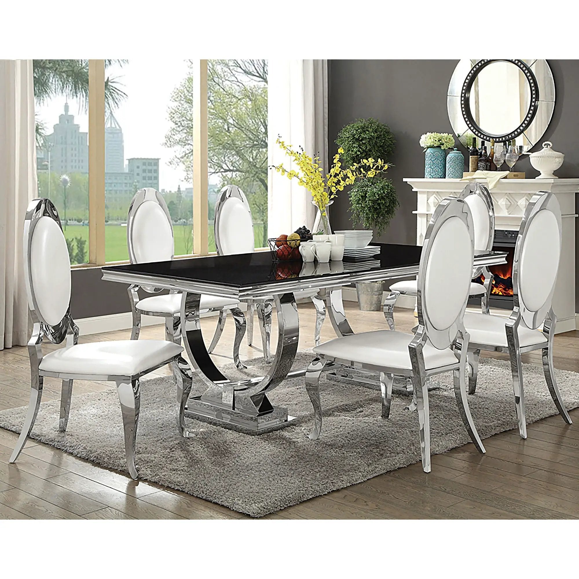 Chester - Upholstered Dining Side Chair (Set of 2) - Creamy White by HouseOfZazla