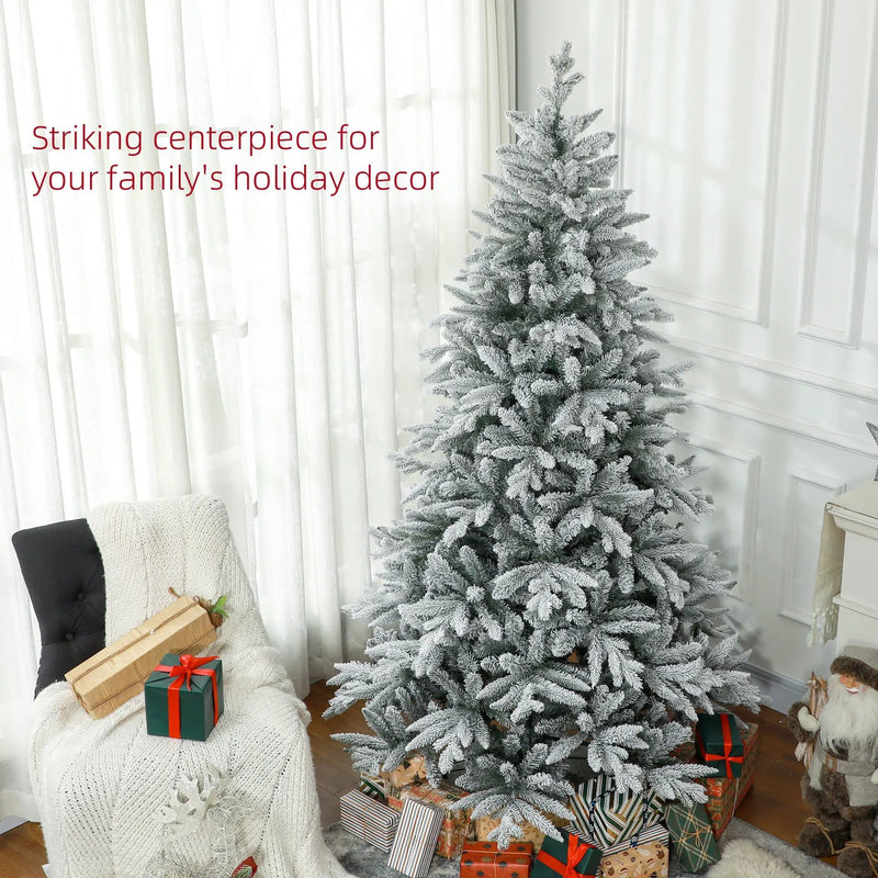 HOMCOM 7ft Snow Flocked Artificial Christmas Tree by HouseOfZazla