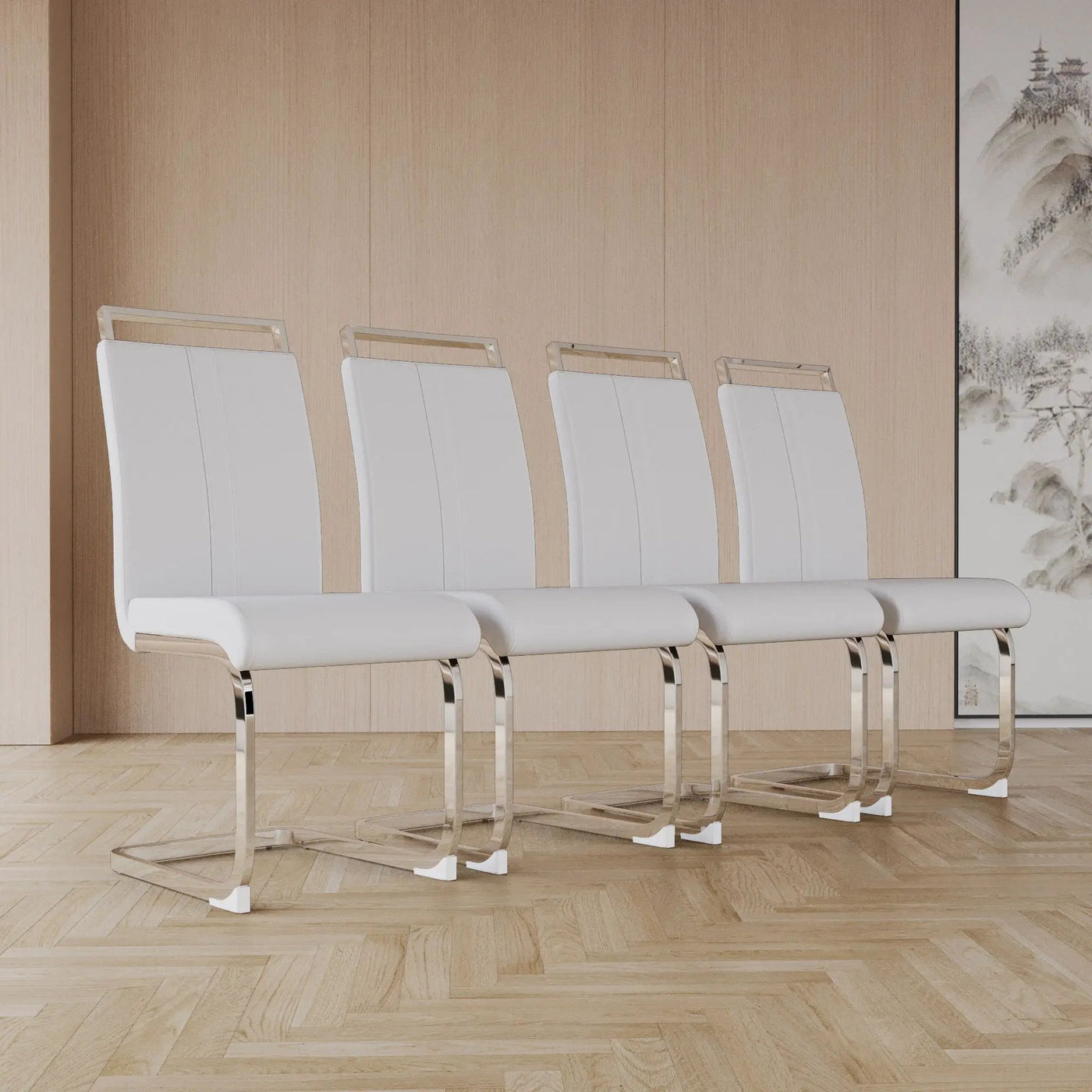 Modern Dining Chairs With Padded Seat, High Back by HouseOfZazla