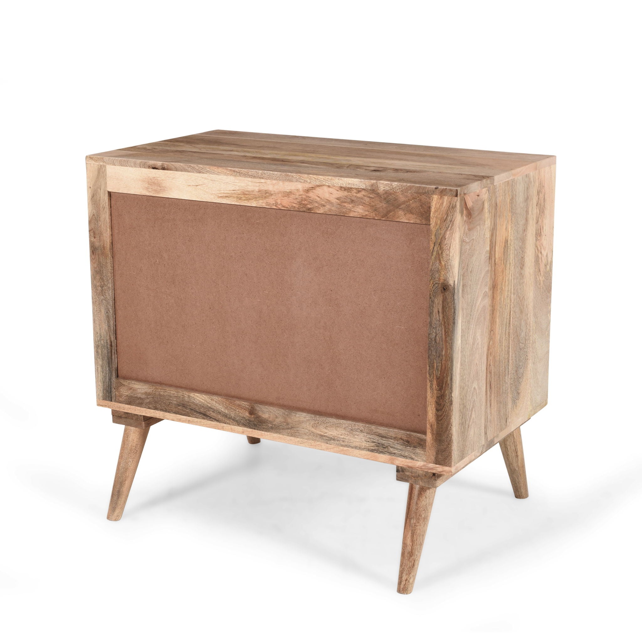 Stylish Style 2 Drawer 2 Door Cabinet, Mango Wood - Natural by HouseOfZazla
