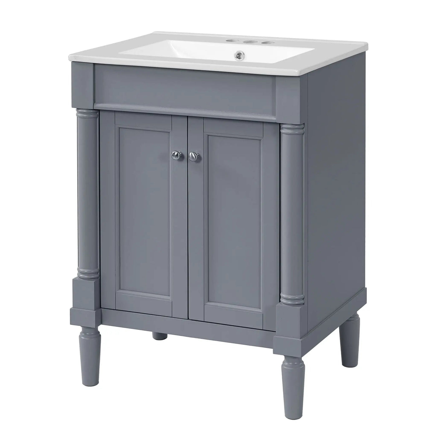 Bathroom Vanity With Top Sink, 2 Tier Storage Cabinet by Unique Piece Furniture