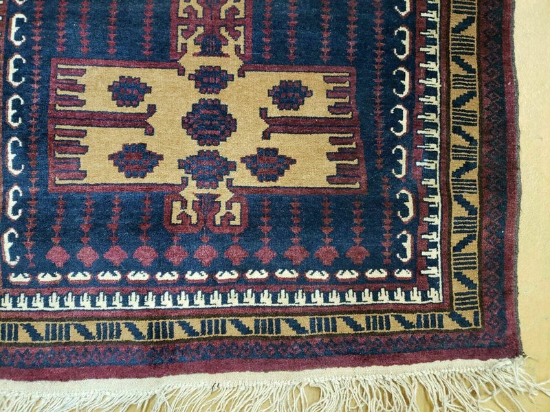 3' X 4' Vintage Handmade Balouchi Balouch Tribal Wool Rug Nice by Jewel Rugs