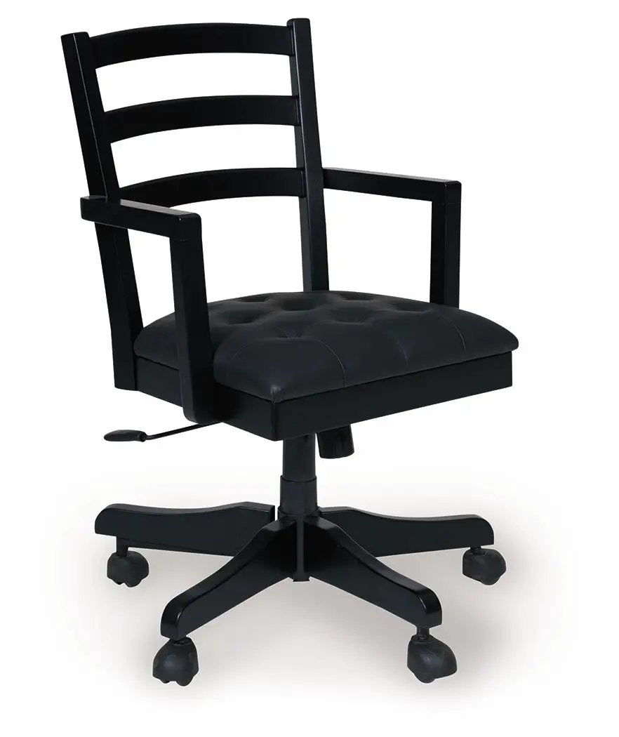 Wildenauer - Home Office Swivel Desk Chair - Brown / Black by Unique Piece Furniture