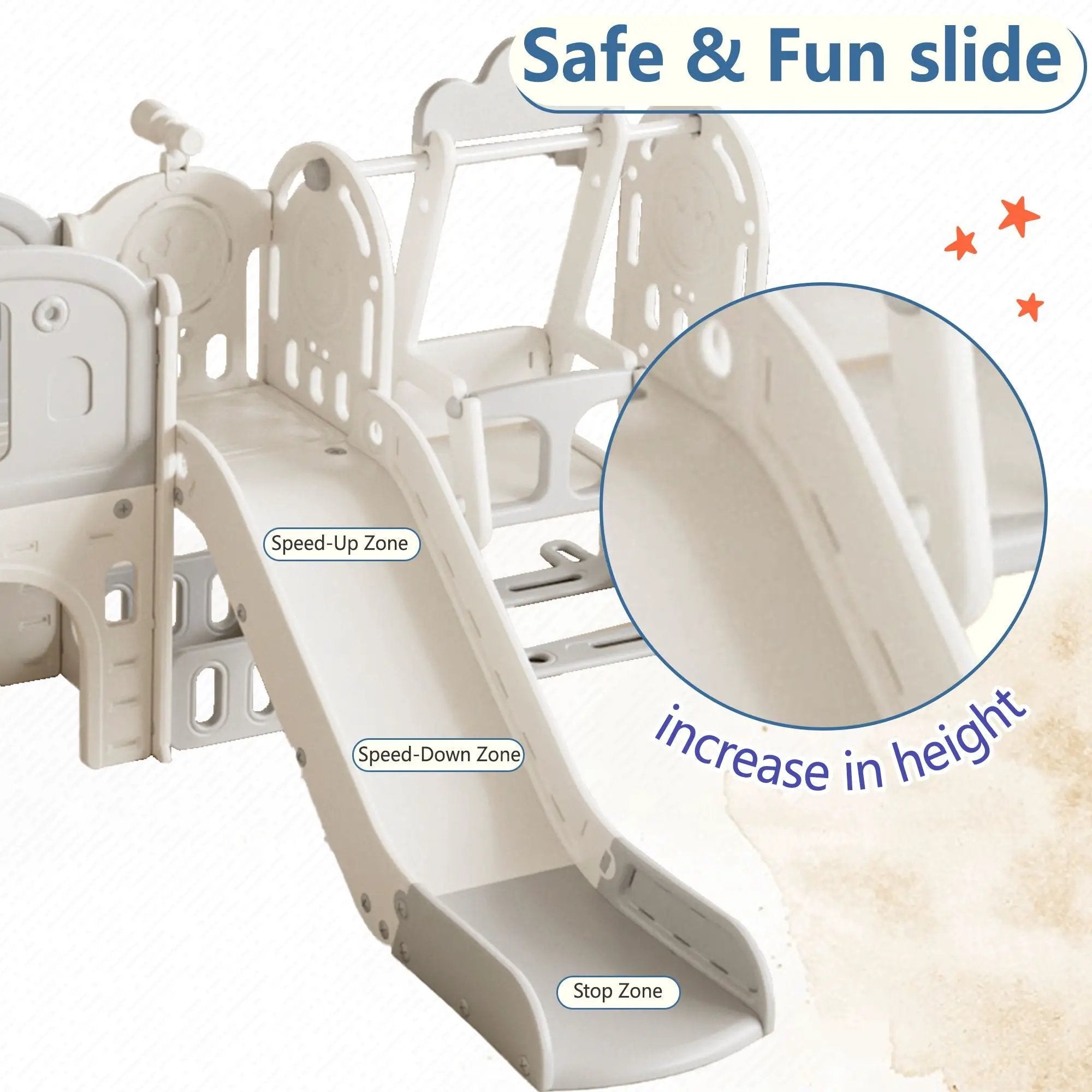 Toddler Slide Kids Playground With Basketball Hoop And Swing by HouseOfZazla