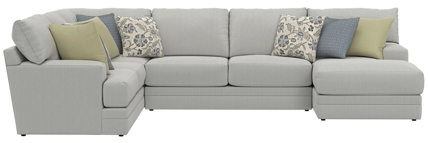 Stockbridge - Sectional With Comfort Coil Seating And 9 Accent Pillows Included by Unique Piece Furniture