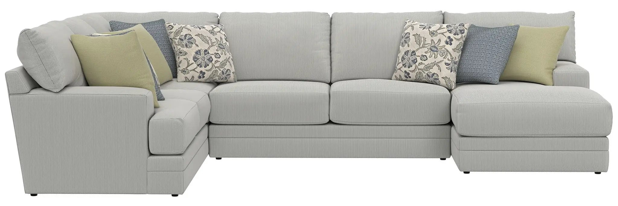 Stockbridge - Sectional With Comfort Coil Seating And 9 Accent Pillows Included by Unique Piece Furniture
