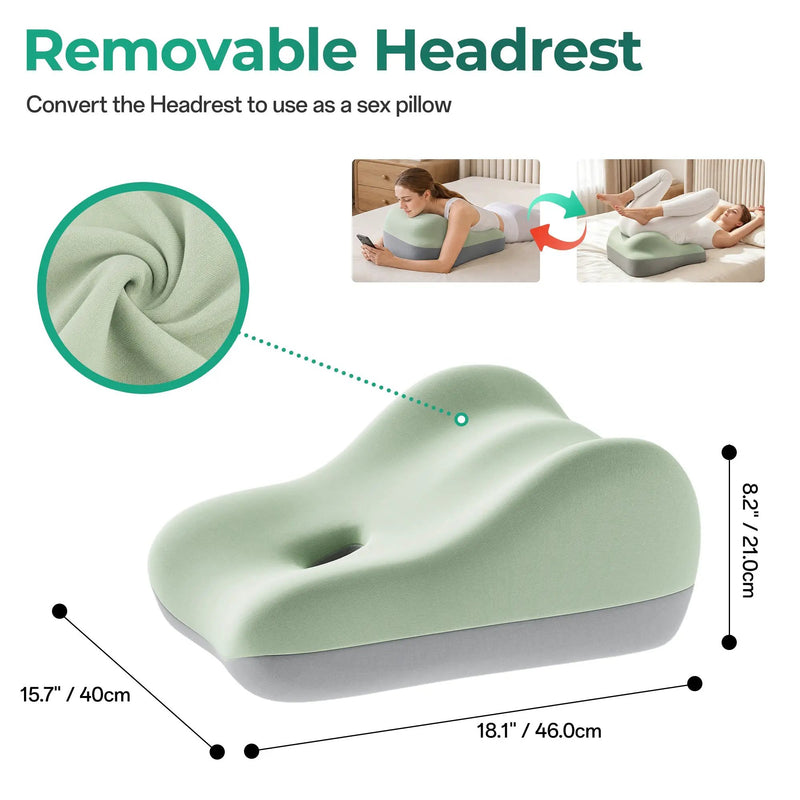27° Ergonomic Memory Foam Support Pillow for Couples by HouseOfZazla