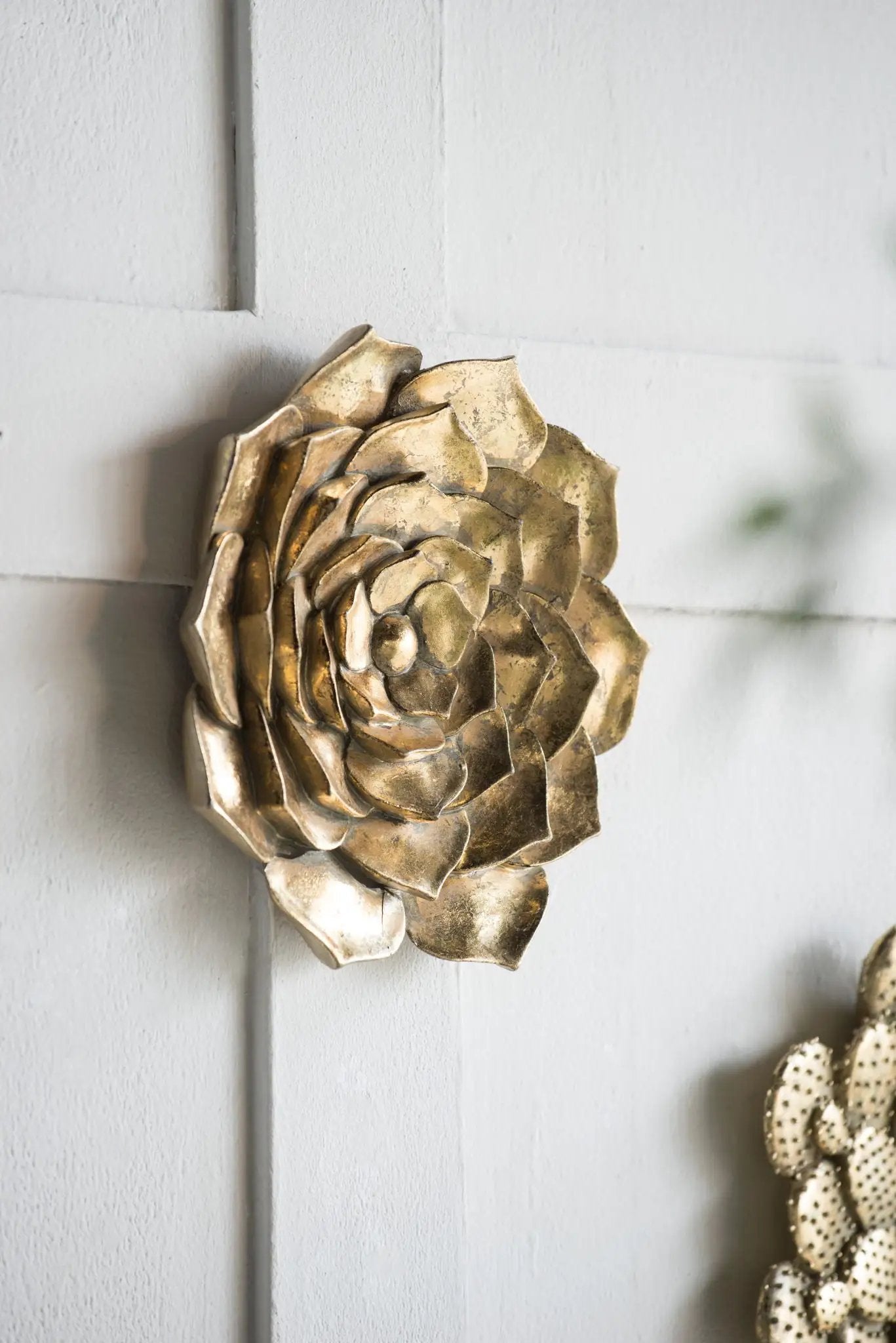 Succulent Wall Plaque Resin by Unique Piece Furniture