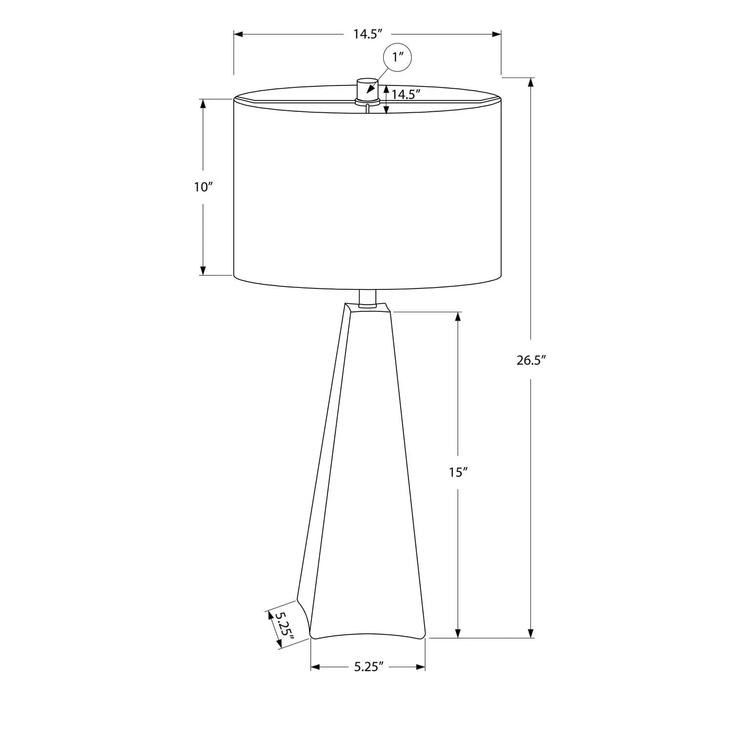Lighting, Table Lamp, Resin, Modern - Black by Unique Piece Furniture