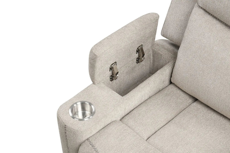 Galya - 3 Piece Living Room Set Sofa Loveseat Chair - Light Gray by HouseOfZazla