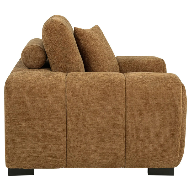 Octavia Upholstered Track Arm Accent Chair Amber by Unique Piece Furniture