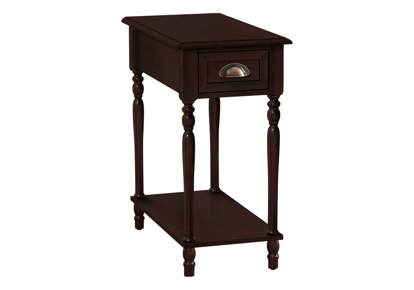 Accent Side Table, 2 Tier, Storage Drawer, Stylish Traditional Design by HouseOfZazla