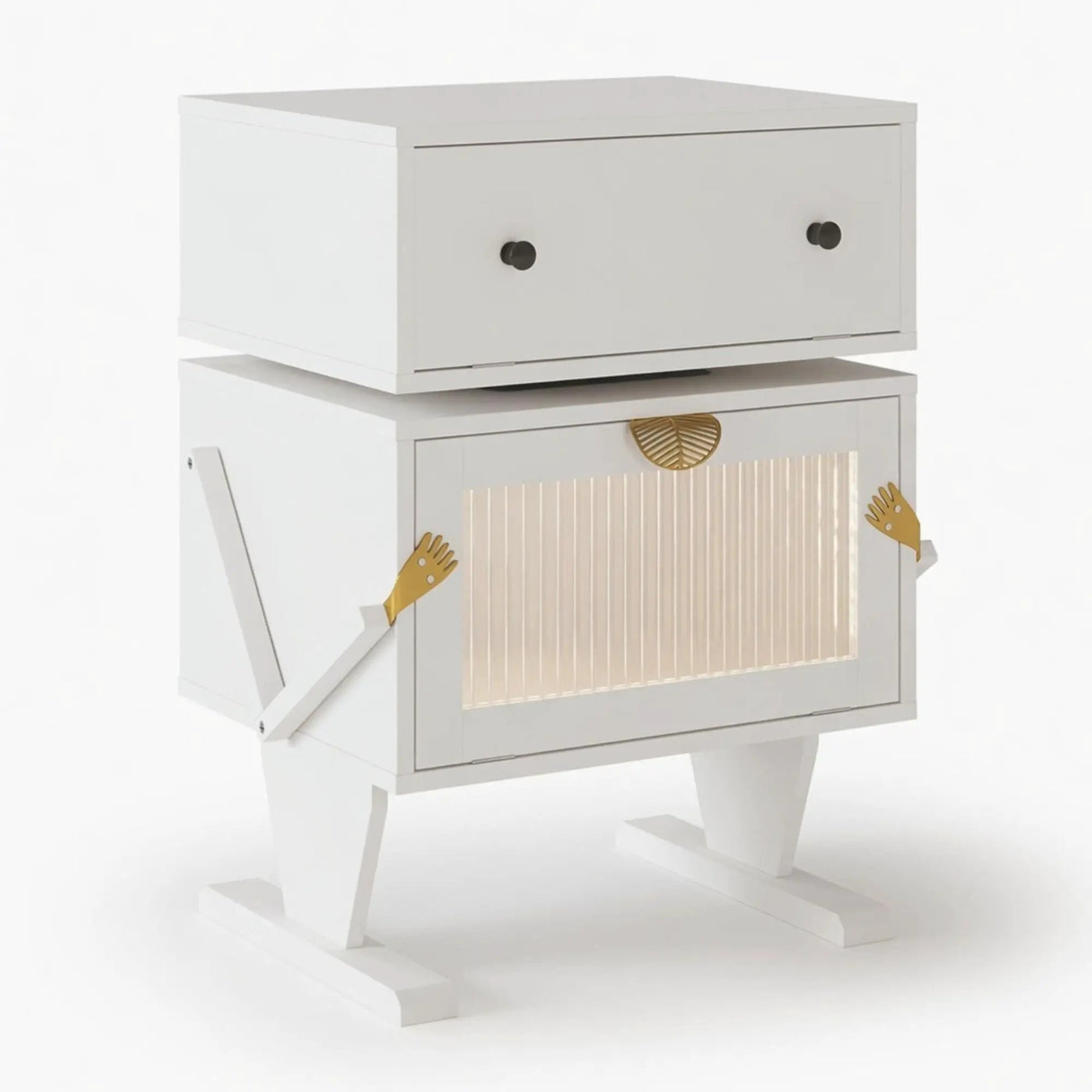Robot LED Nightstand With 360° Rotating Drawer by HouseOfZazla
