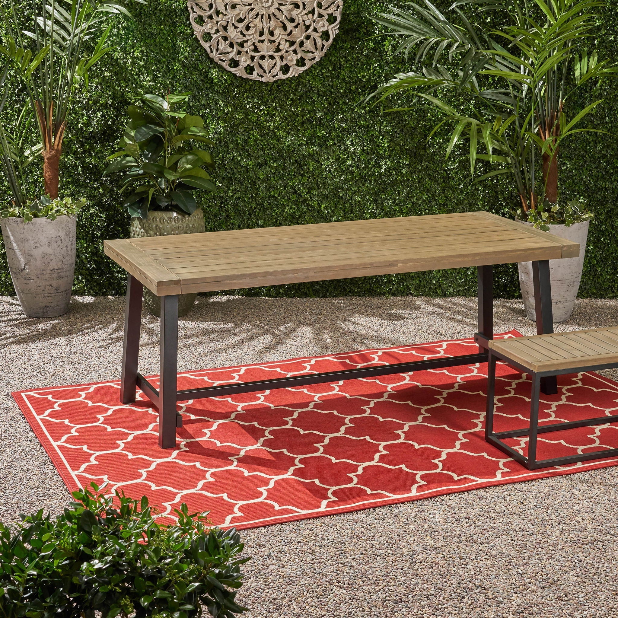 Outdoor Dining Table - Gray / Rustic Metal by HouseOfZazla