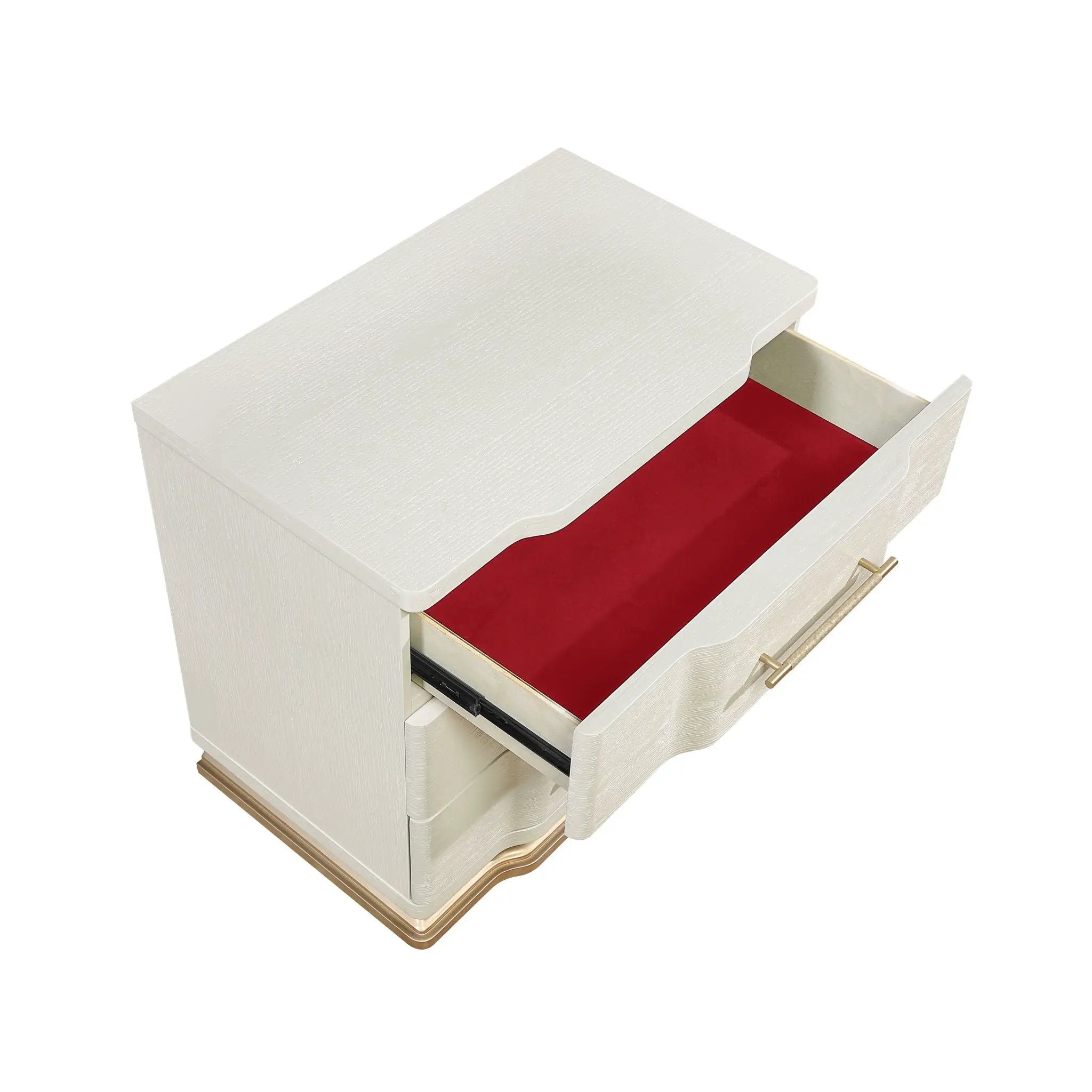 Lexington - 3 Drawer Nightstand - Beige by HouseOfZazla