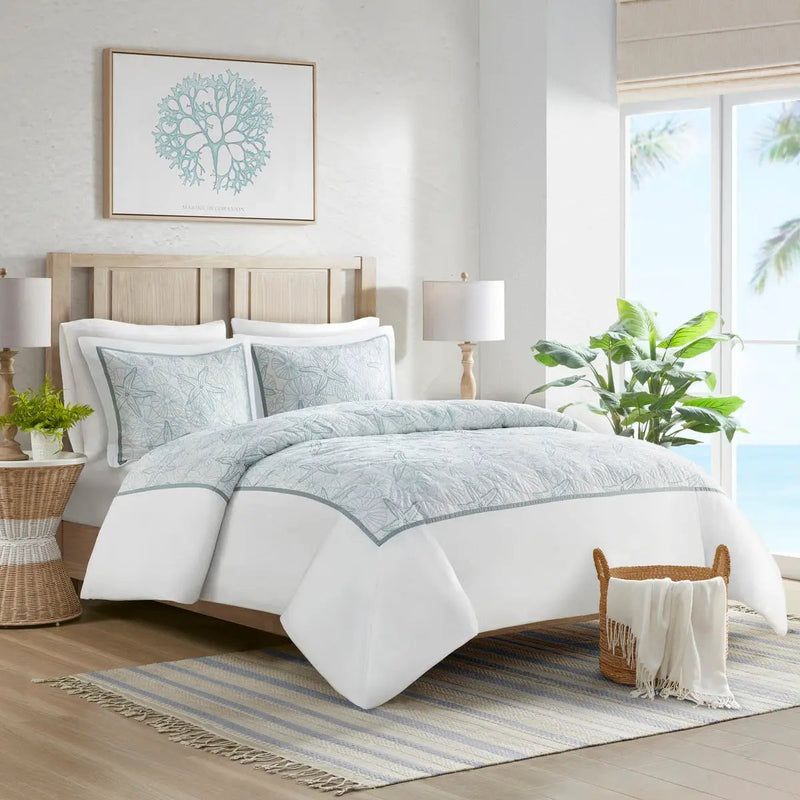 Duvet Cover Mini Set White Full/Queen by HouseOfZazla