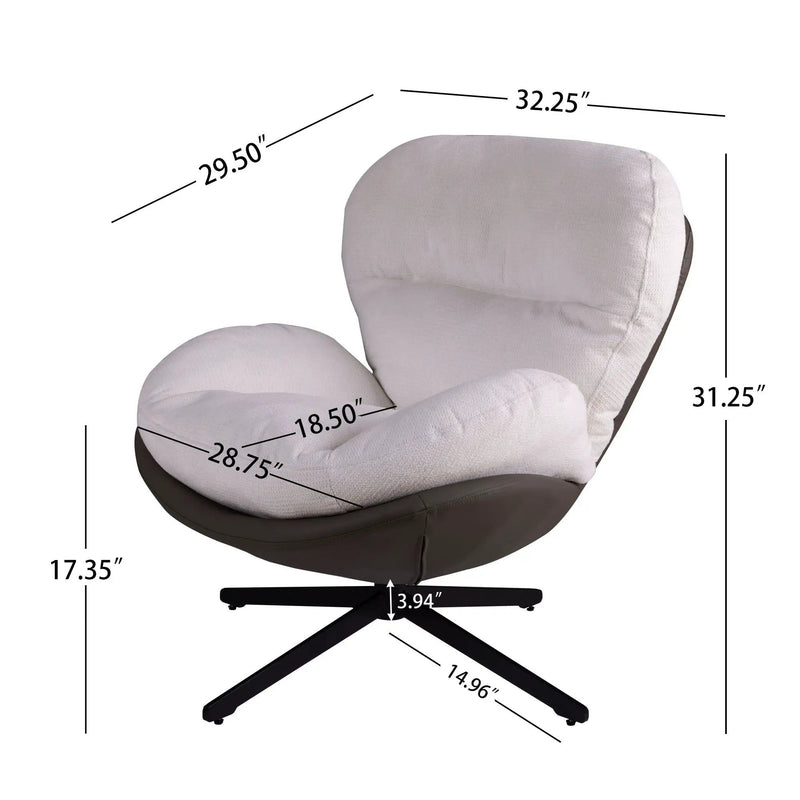 360° Swivel Office Chair, No Wheels by HouseOfZazla