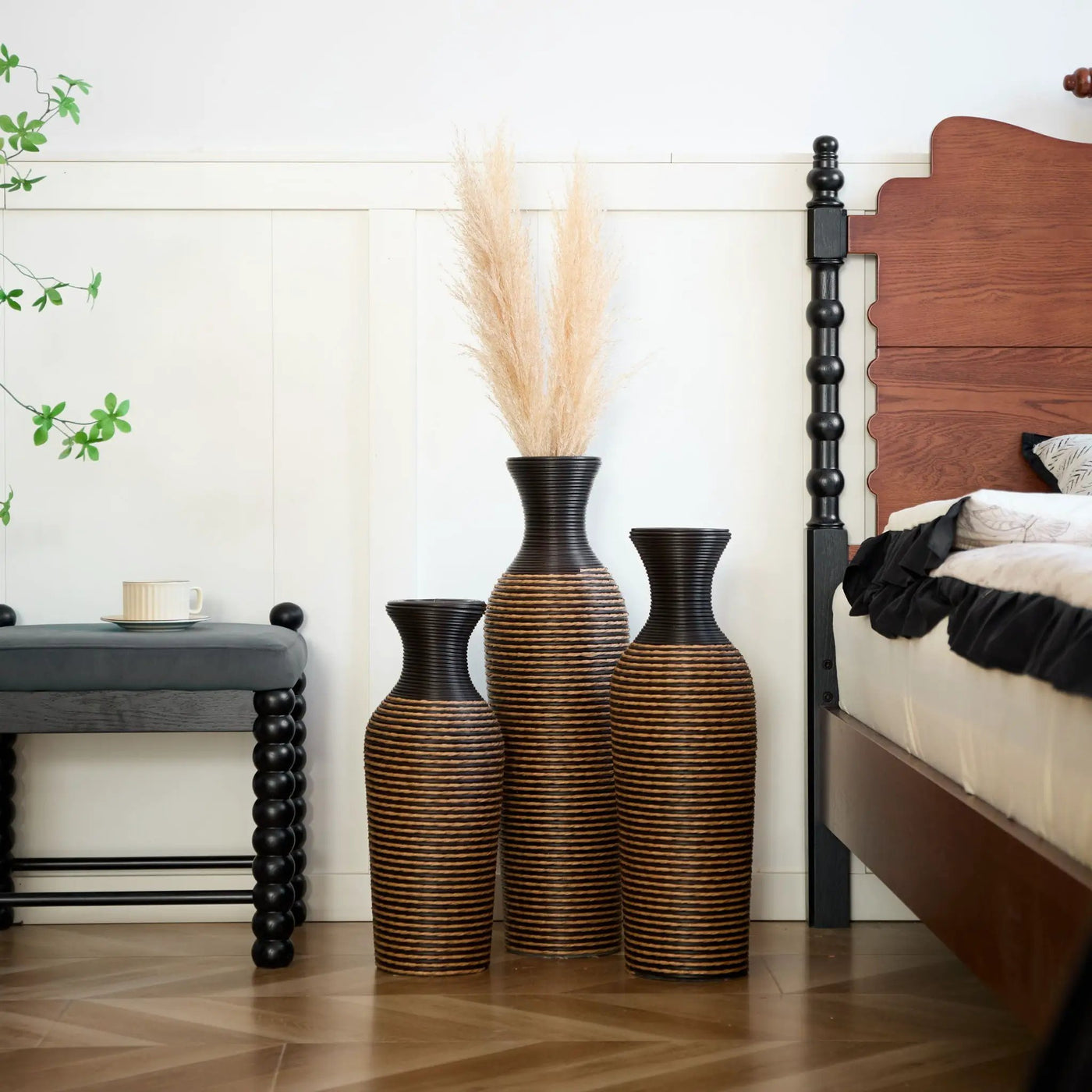 Classic And Neat Floor Vase, High Independent Flower Stand (Set of 3) by HouseOfZazla