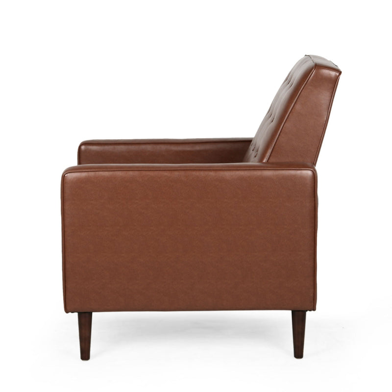 Mid-Century Modern Recliner With Button Tufted Waffle Stitch by HouseOfZazla