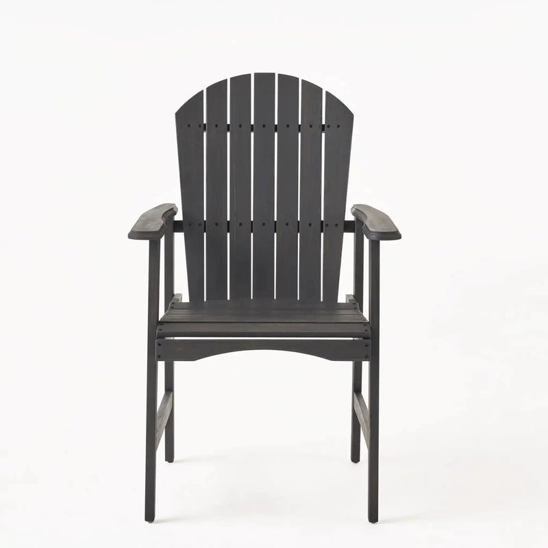 Outdoor Weather Resistant Acacia Wood Adirondack Dining Chairs (Set of 2) by HouseOfZazla