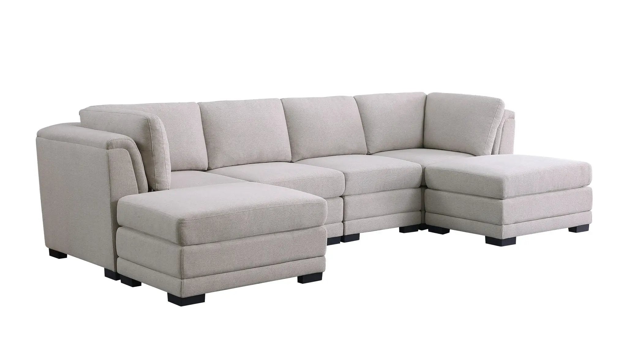 Kristin - Fabric Reversible Sectional Sofa by HouseOfZazla