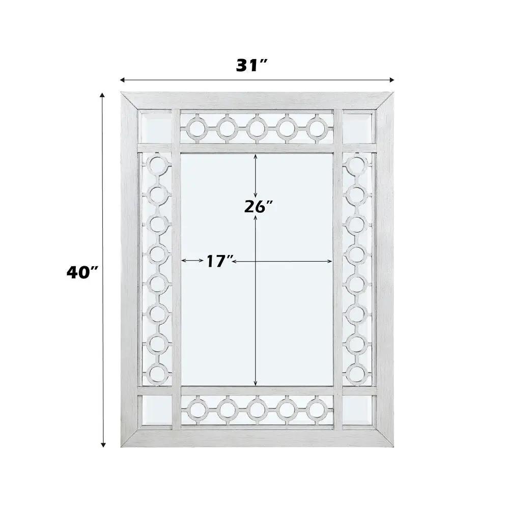 Varian - Mirror - Mirrored & Antique Platinum by Unique Piece Furniture