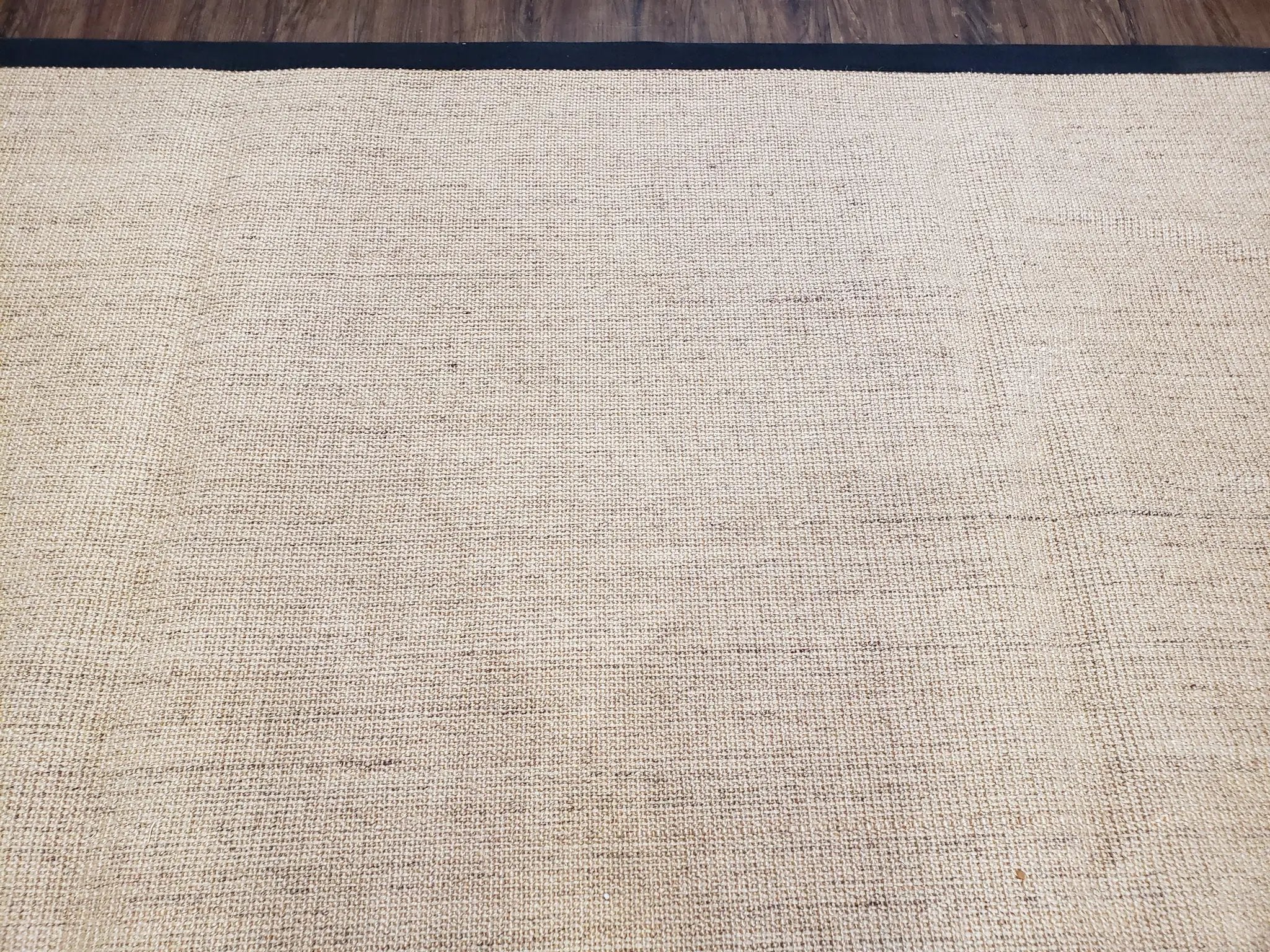 Jute Rug 8x10, Natural Jute Fiber Area Rug, Natural Sisal Area Rug with Black Border, 8x10 Carpet, Solid Jute Rug 8 x 10, Farmhouse Rug by Jewel Rugs