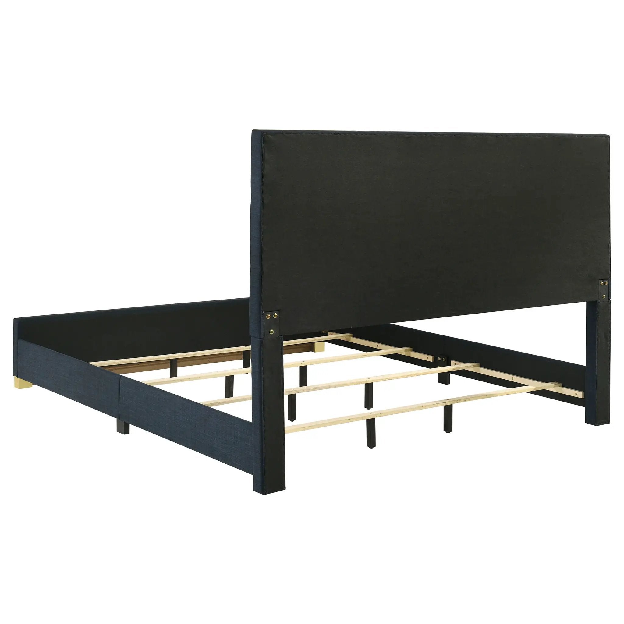 Ines 5-piece Eastern King Bedroom Set Navy and White High Gloss by Unique Piece Furniture