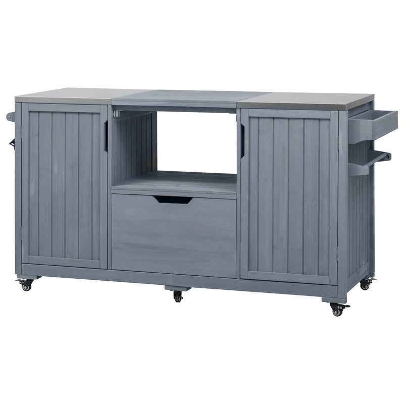 K&K 66.5" Outdoor Kitchen Island for Big Green Egg Grills by HouseOfZazla
