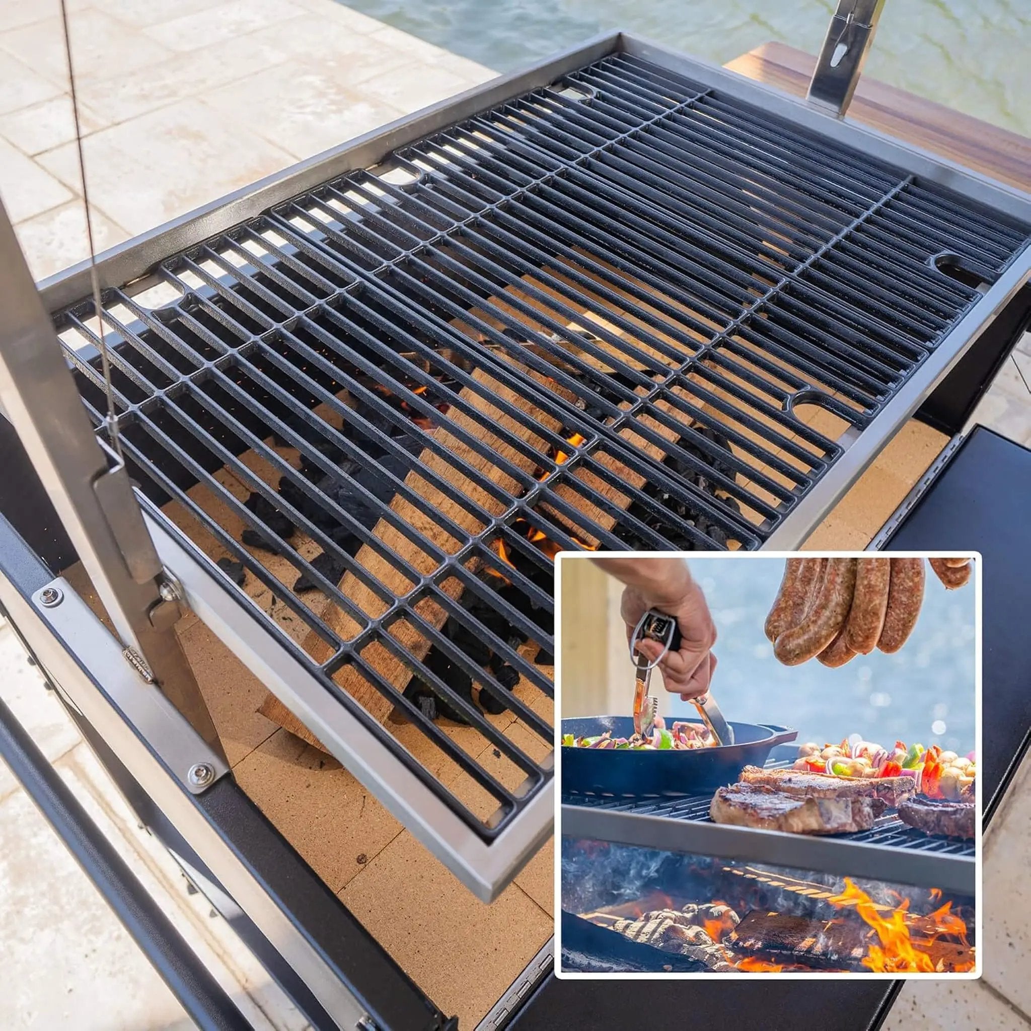 [04X02FT] Heavy-Duty Argentine Santa Maria Heritage Wood Fire And Charcoal BBQ Grill (SAK81735) by SAKSBY WHOLESALE
