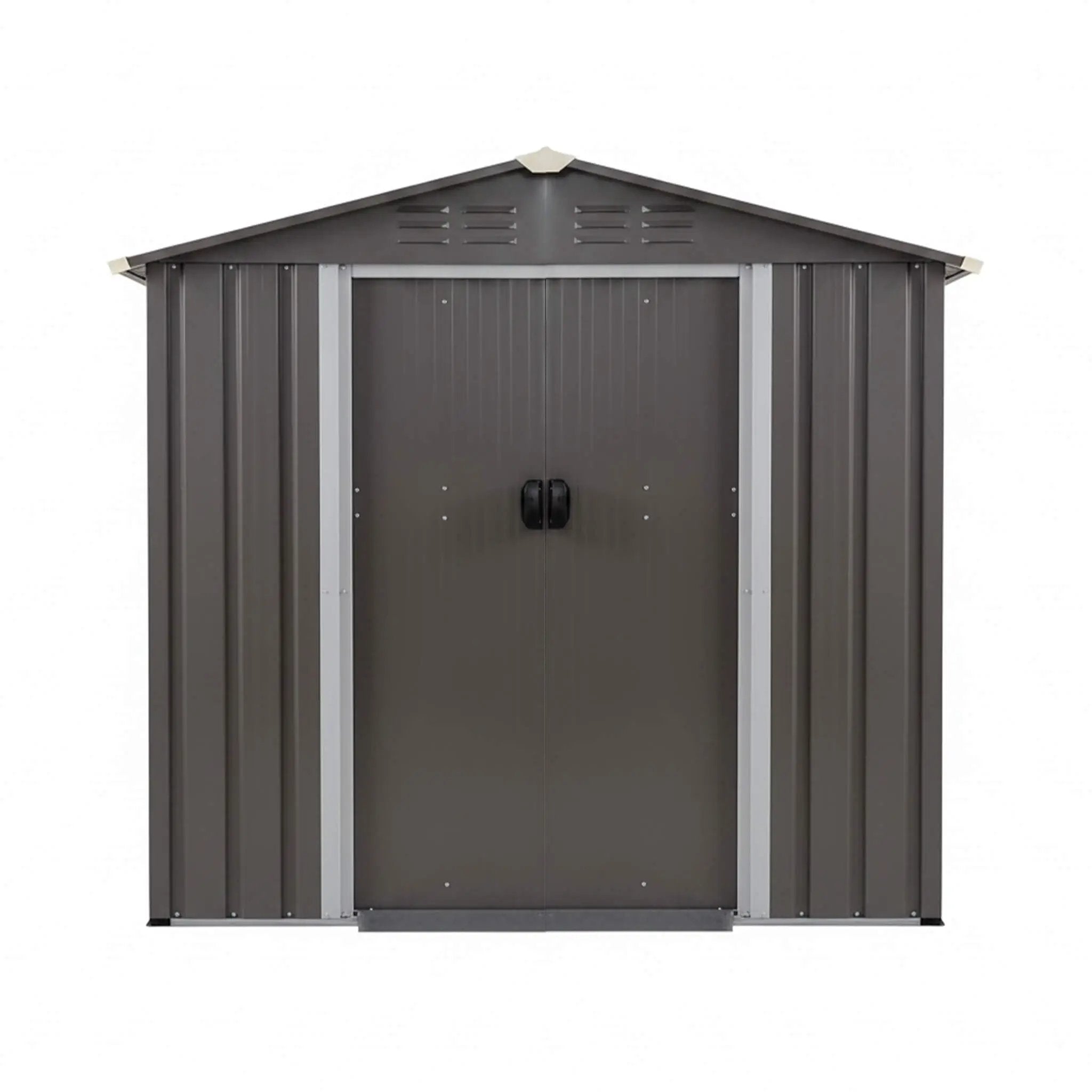 [04X06FT] Alora Outdoor All-Weather Galvanized Metal Storage Shed With Sliding Door (SAK96472) by SAKSBY WHOLESALE