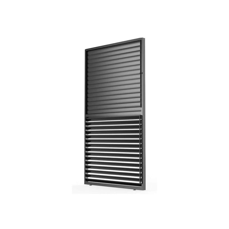 [04X07FT] Alora Premium Adjustable Aluminum Louvered Pergola With Side Wall Panel (SAK25458) by SAKSBY WHOLESALE