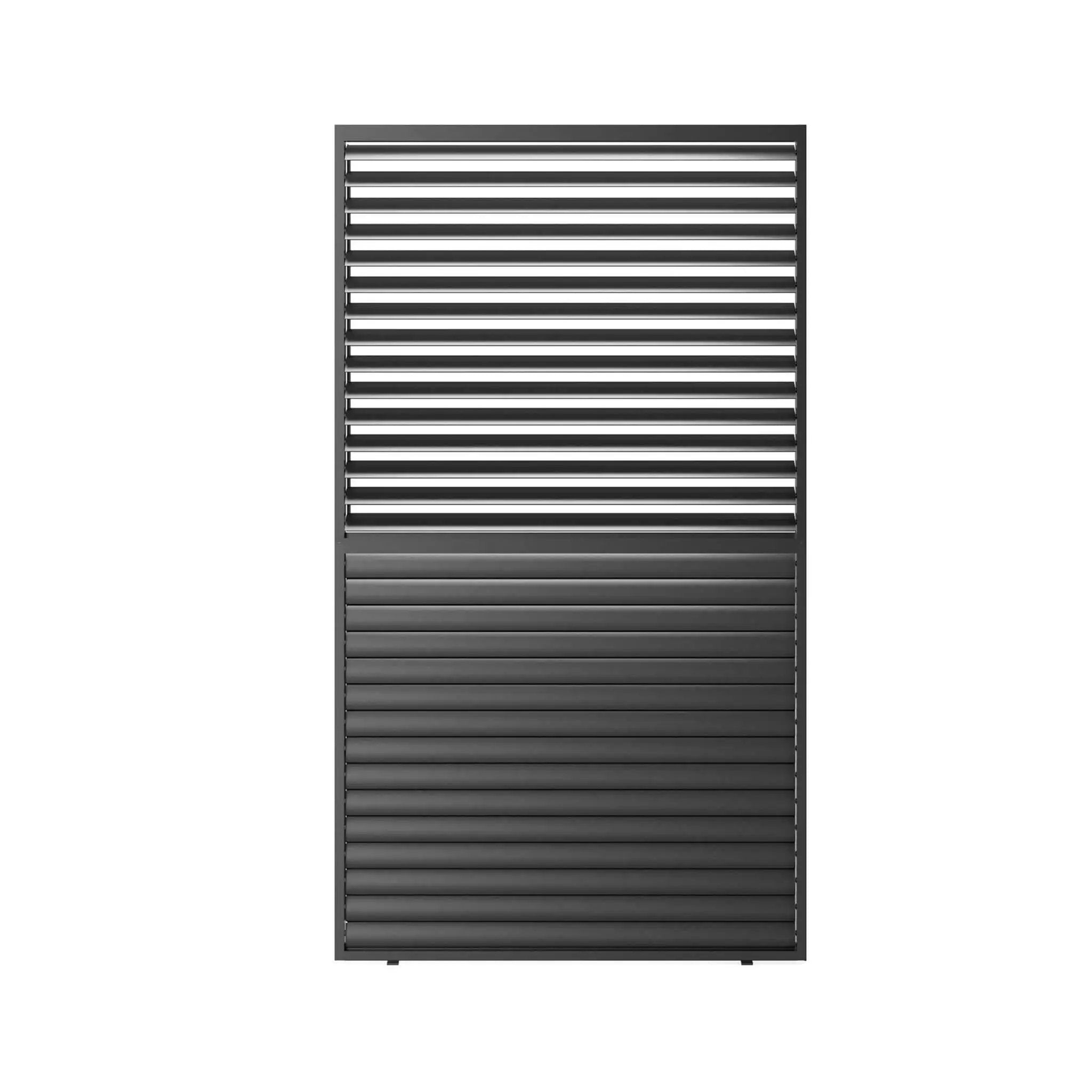 [04X07FT] Alora Premium Adjustable Aluminum Louvered Pergola With Side Wall Panel (SAK25458) by SAKSBY WHOLESALE